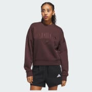 adidas Cozy Holiday Graphic Sweatshirt - Brown | Free Shipping