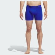 adidas Stretch Cotton 3-Pack Boxer Briefs - Blue | Free