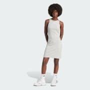 adidas Essentials Rib Tank Dress - Grey | Free Shipping with