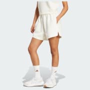 adidas Soft Lux Loose Shorts - White | Free Shipping with