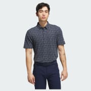 adidas Ultimate365 Micro Argyle Polo Shirt - Black | Free