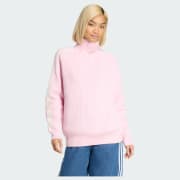ADIDAS ORIGINALS FUNNEL NECK QUARTER ZIP Sweatshirt - Pink | Free