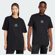 adidas Lounge Pizza Graphic Tee - Black | Free Shipping with