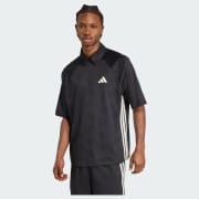 adidas Stadium Jacquard Polo Tee - Black | Free Shipping