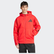 adidas Z.N.E. Full-Zip Hooded Track Jacket - Brown | adidas