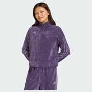 あひるん　SPORTY VELOUR TRACK JACKET Zip Through Taping Velour Tracksuit - Chocolate | Mens Sets | Shop