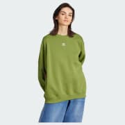 Essentials Fleece Long Oversized Crew Sweatshirt
