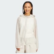 adidas Soft Lux Mesh Full-Zip Hoodie - Beige | Free Shipping