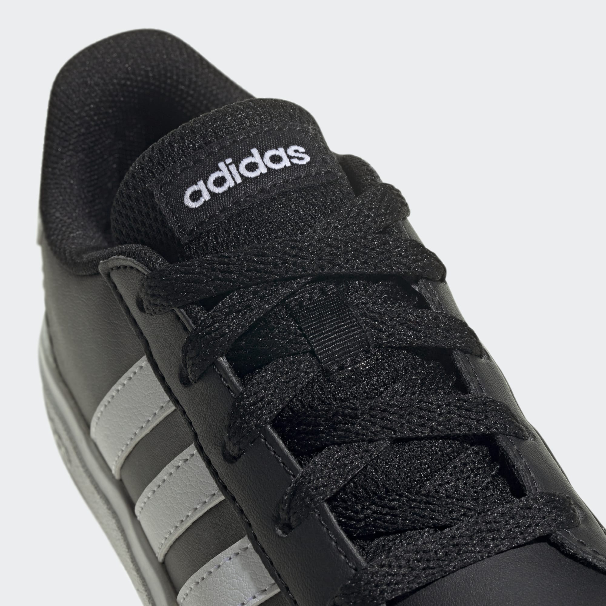 Black Grand Court Lace Up Sneakers adidas US