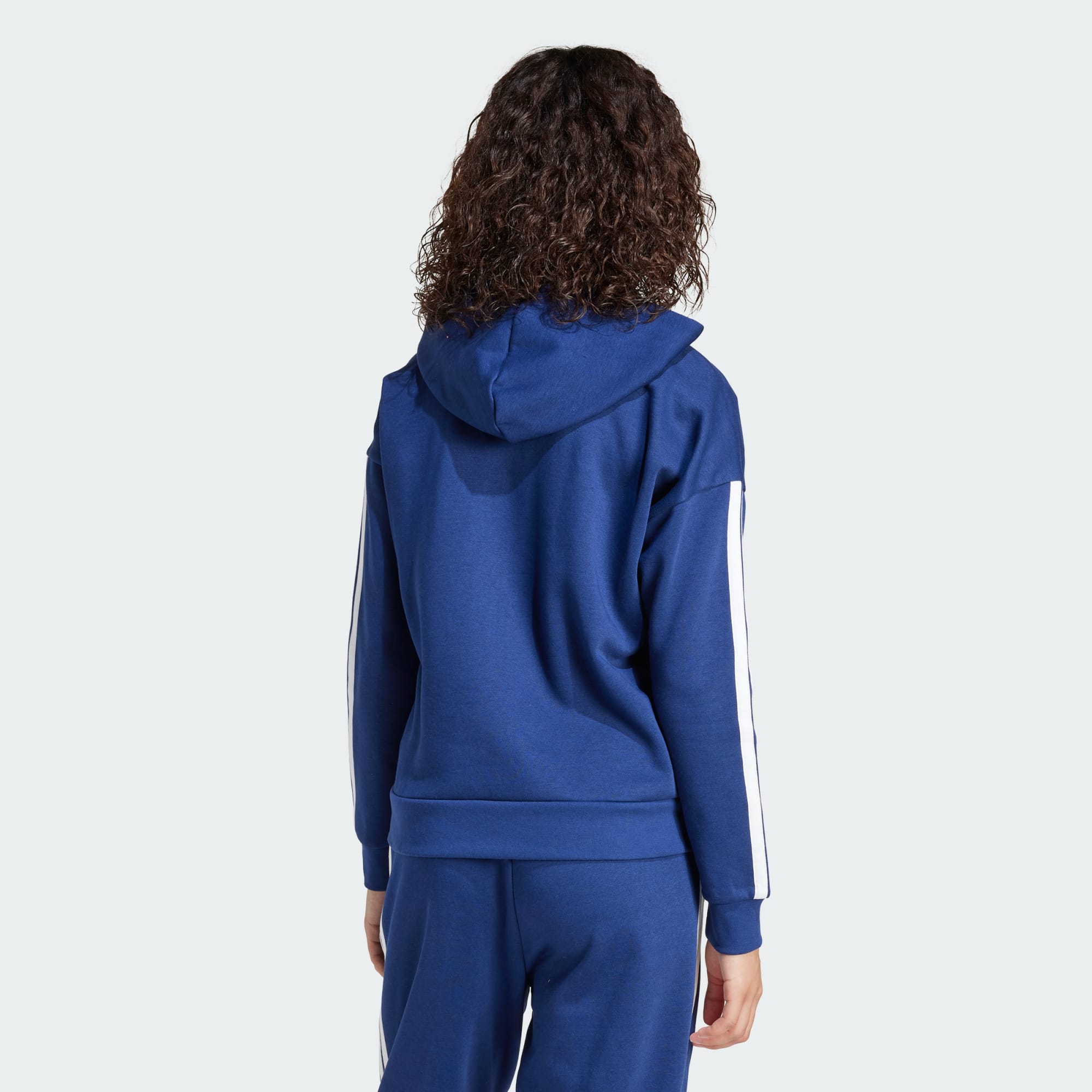 Essentials 3-Stripes Full-Zip Fleece Hoodie