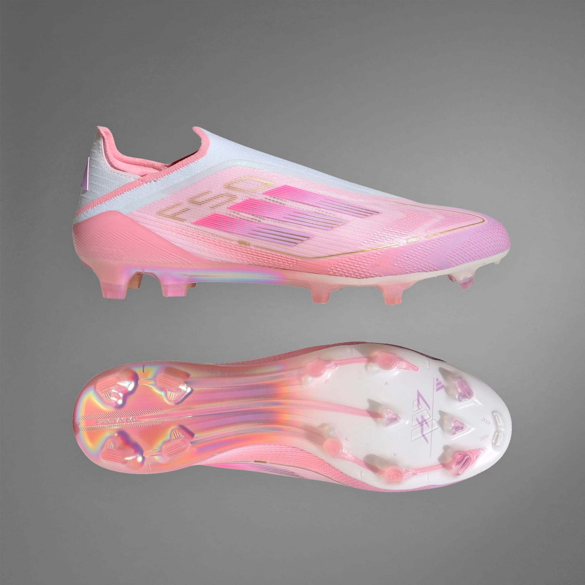 adidas アディダス F50 エリート FG レースレス 25.5 ピンク アディダス F50 Elite ラミン・ヤマル レースレス FG / 天然芝用 / F50