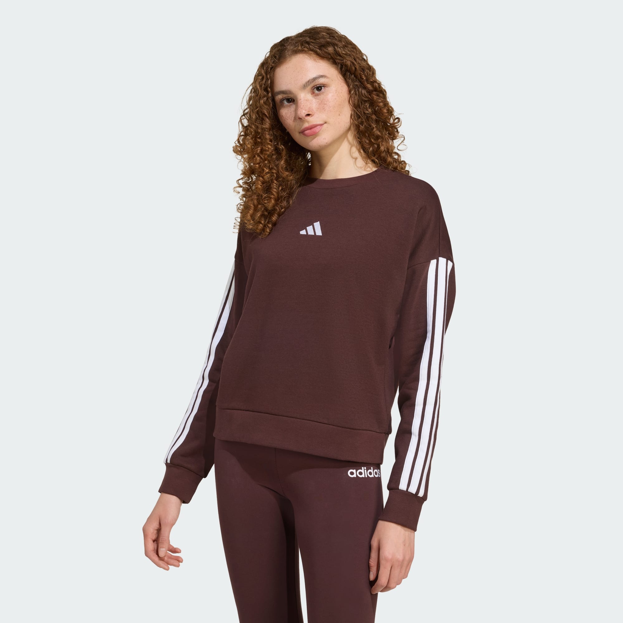 Essentials 3-Stripes Fleece Sweatshirt