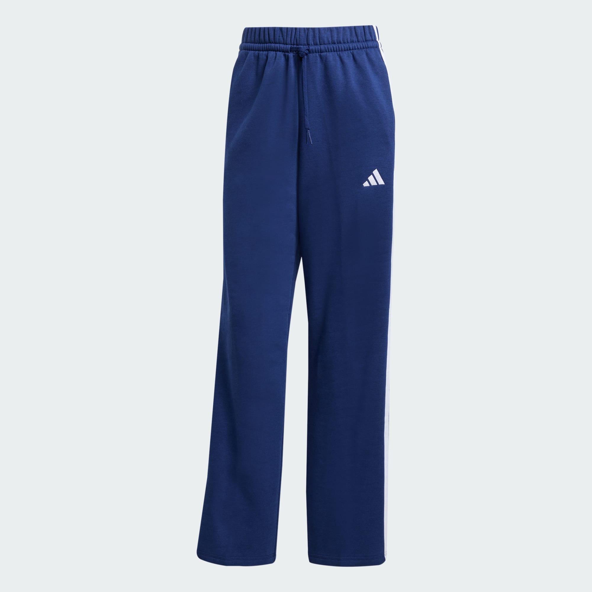 Essentials 3-Stripes Open-Hem Fleece Pants