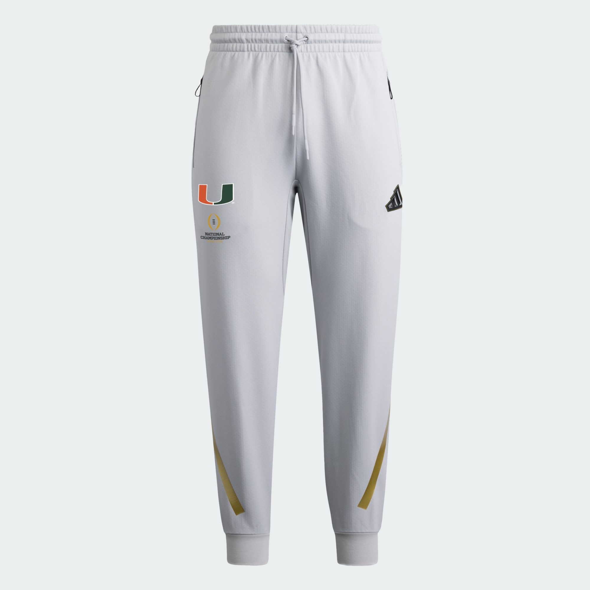 adidas Miami Hurricanes CFP Postseason Z.N.E. Pants - Grey | Free