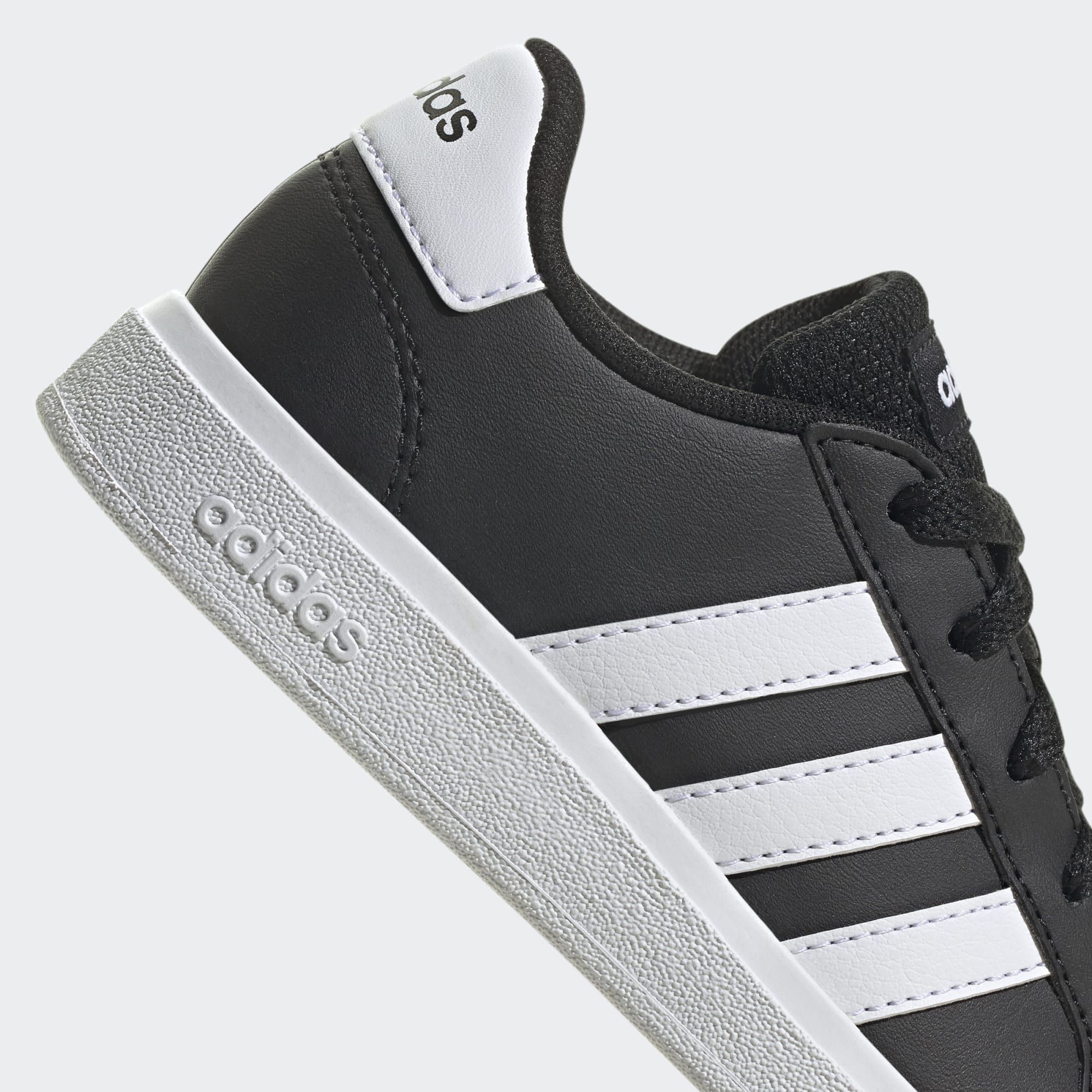Black Grand Court Lace Up Sneakers adidas US