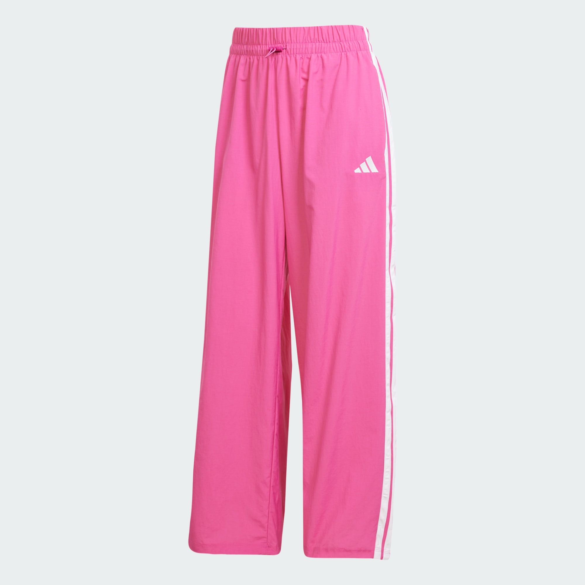 Pantaloni Essentials 3 Stripes Lifestyle Woven Parachute Rosa JC8167 01 laydown