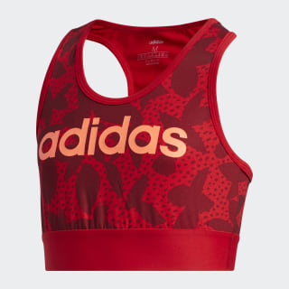 red adidas sports bra