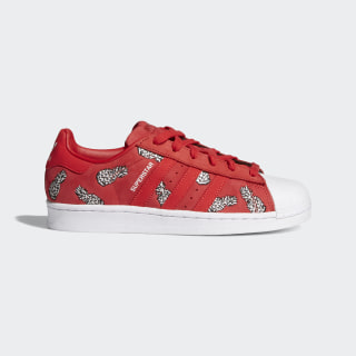 adidas superstar red white