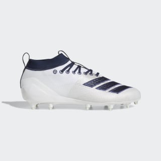navy and white football cleats