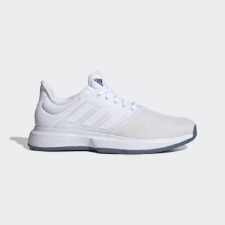 White Sports Breathable Lightweight adidas Mens GameCourt Tennis Shoe