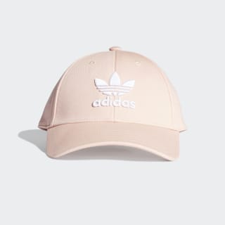 pink and white baseball cap