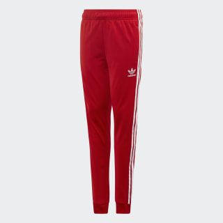 white adidas pants red stripes