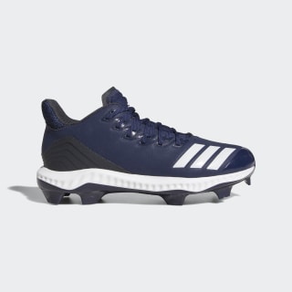 navy blue and white baseball cleats