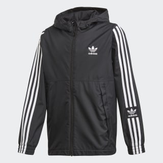 adidas windbreaker white and black