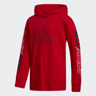 adidas Collegiate Hooded Tee - Red