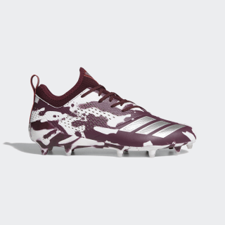 maroon and white football cleats