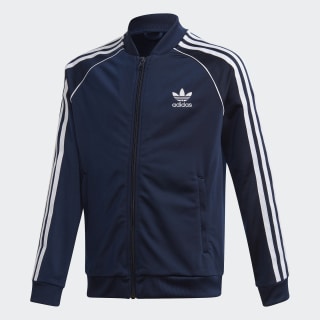 adidas track top blue