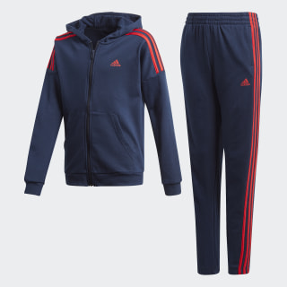 blue and red adidas tracksuit