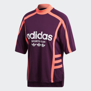 womens burgundy adidas t shirt