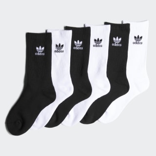 adidas Youth Orig Trefoil 6 Pack Crew - White