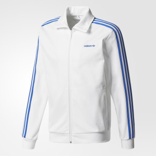 adidas beckenbauer track top white