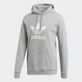 adidas trefoil hoodie grey womens
