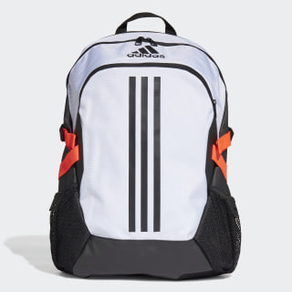 adidas white and black backpack