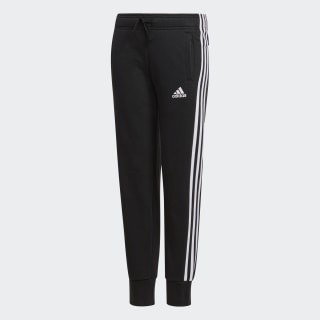 girls black and white adidas pants