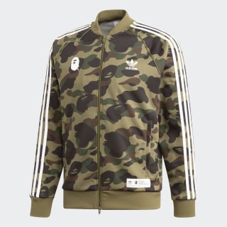 bape x adidas adicolor track top olive cargo