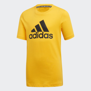 black and yellow adidas shirt