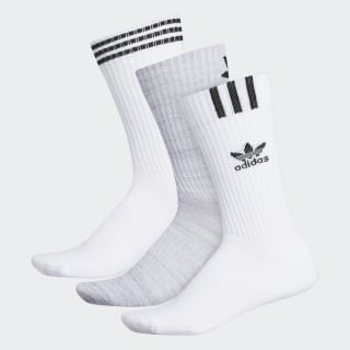 adidas Graphic Logo Crew Socks 3 Pairs - White | adidas US