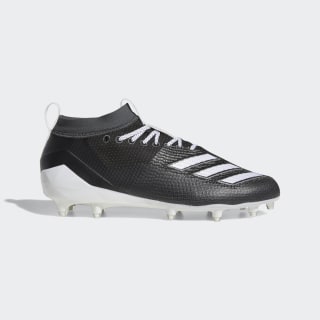 black laceless football boots