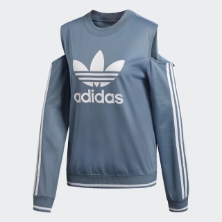 adidas cut out shoulder sweatshirt
