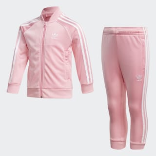 adidas light pink tracksuit