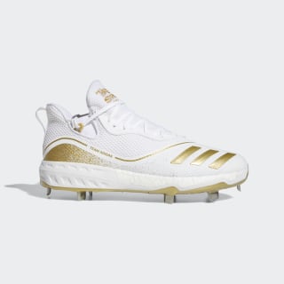 baseball cleats white and gold