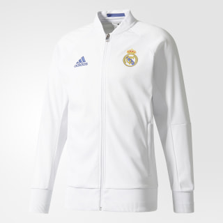 Shop Adidas Real Madrid Anthem Jacket Core White White Online In