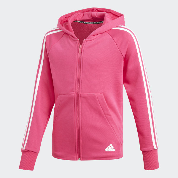Stripes Must Dx2456 Haves Magenta Cappuccio Felpa Con 3 White Real qSMVGpzU