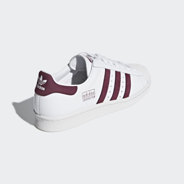 Superstar 80s Shoes ftwr white / maroon / crystal white CM8439