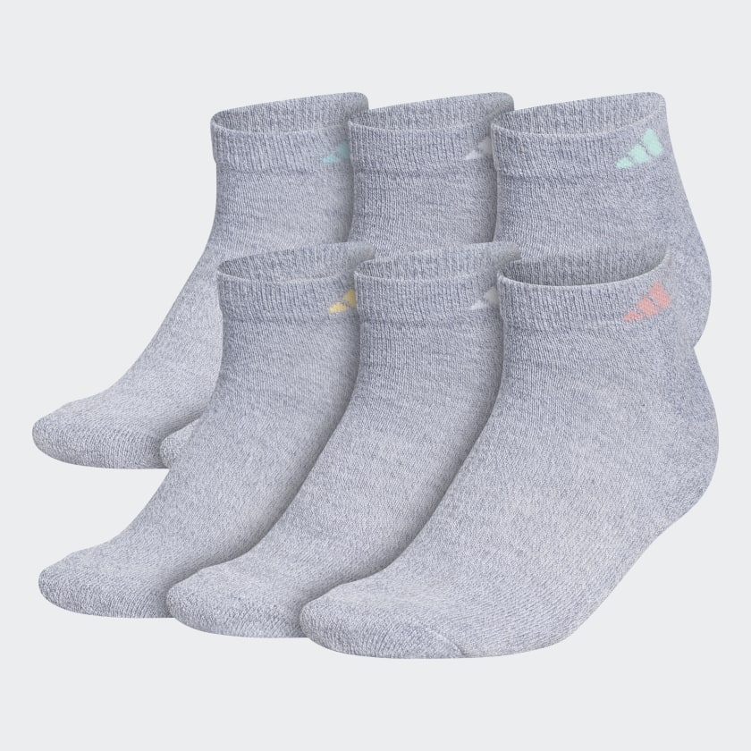 adidas Athletic Low-Cut Socks 6 Pairs - Grey | adidas US
