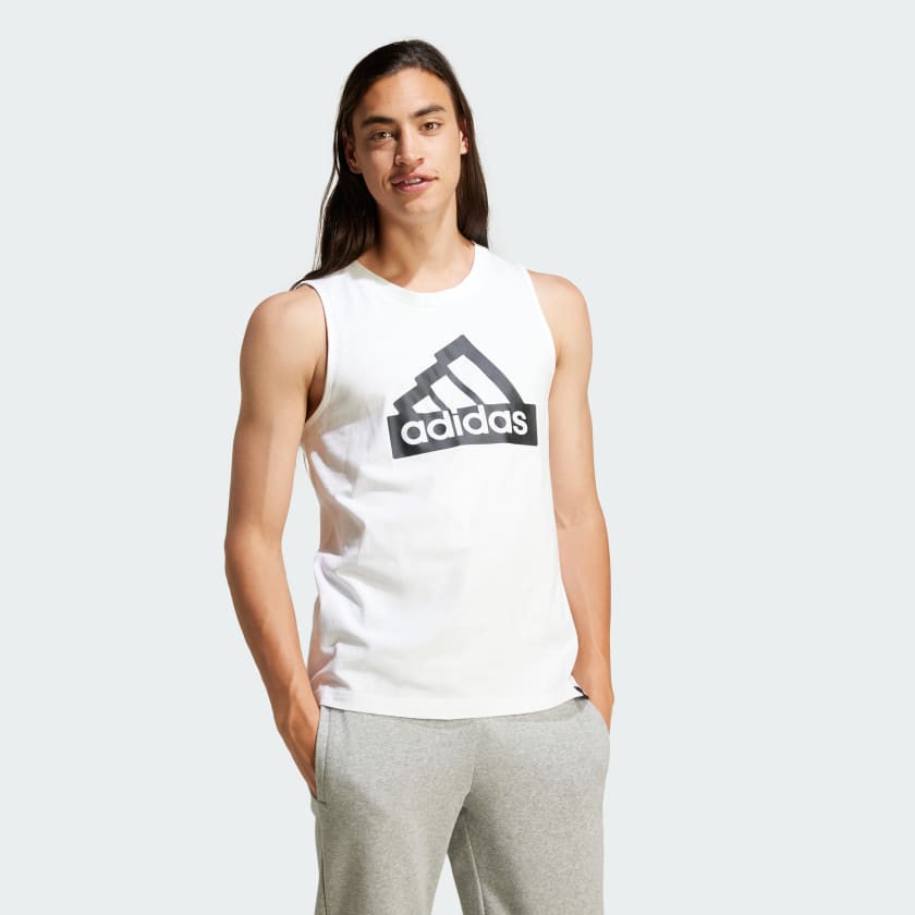 Adidas white tank top top